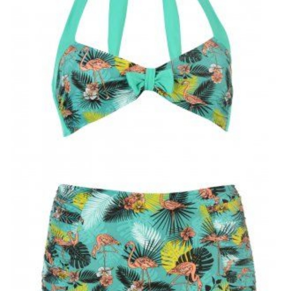 Adorable Retro High Waisted Swimsuit